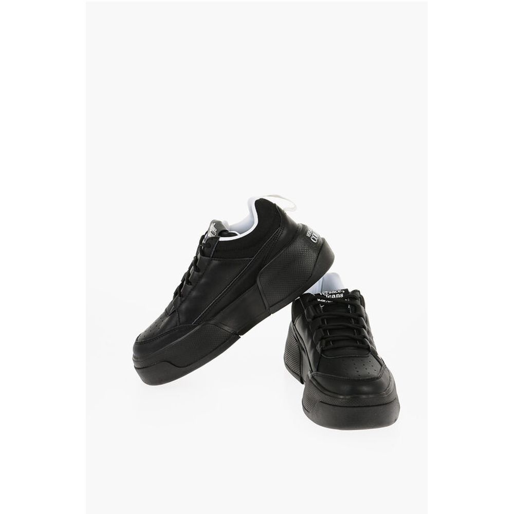 JEANS COUTURE Leather and Fabric RAVEWING Low Top Sneakers w