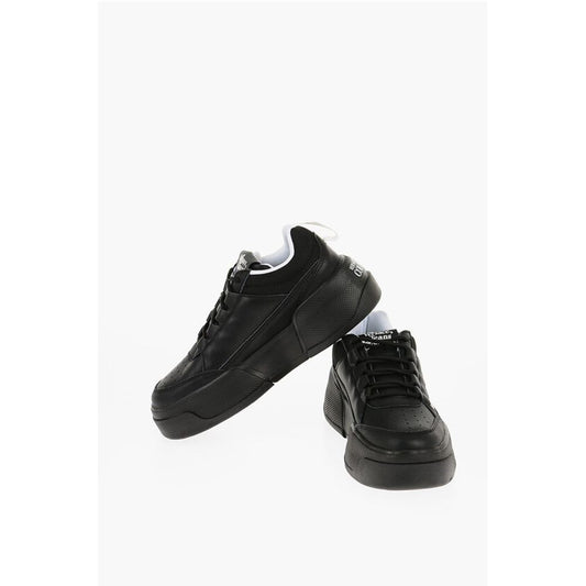 JEANS COUTURE Leather and Fabric RAVEWING Low Top Sneakers w
