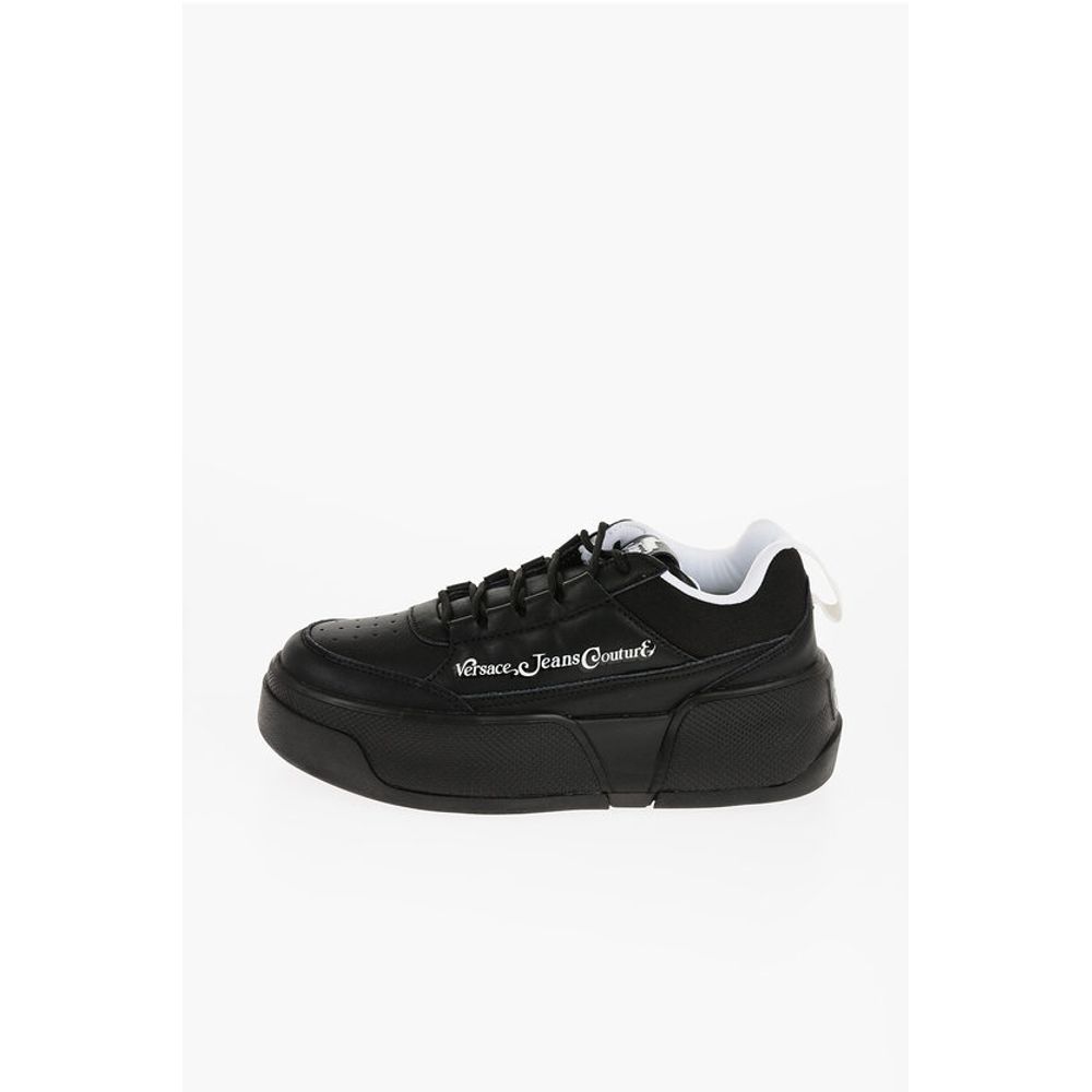 JEANS COUTURE Leather and Fabric RAVEWING Low Top Sneakers w