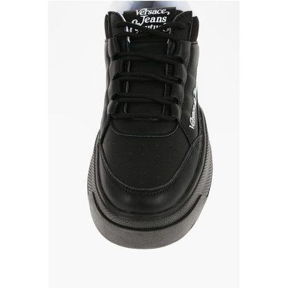 JEANS COUTURE Leather and Fabric RAVEWING Low Top Sneakers w