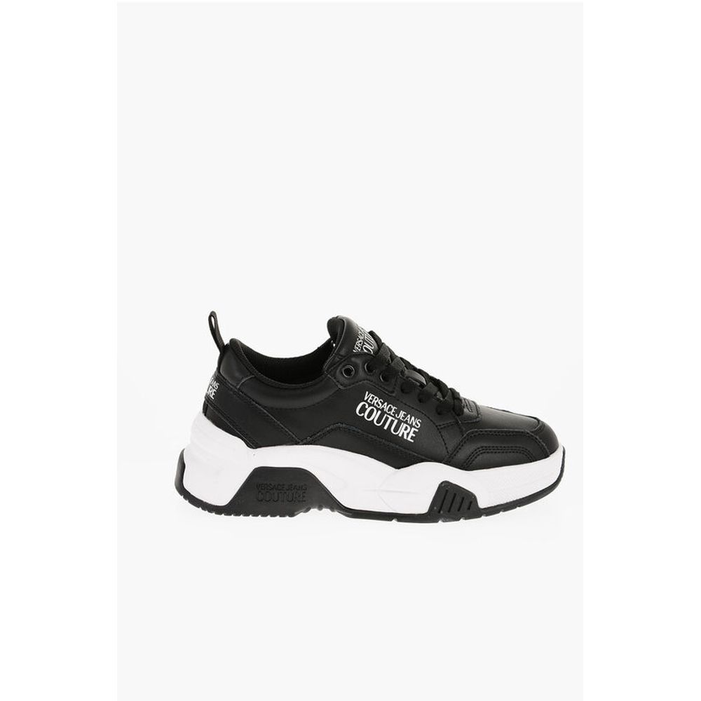 JEANS COUTURE Leather STARGAZE Sneakers with Contrasting Det