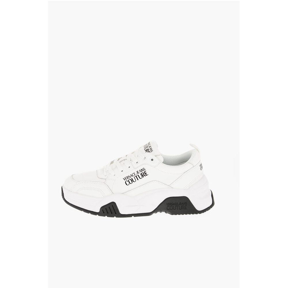 JEANS COUTURE Leather STARGAZE Sneakers with Contrasting Det