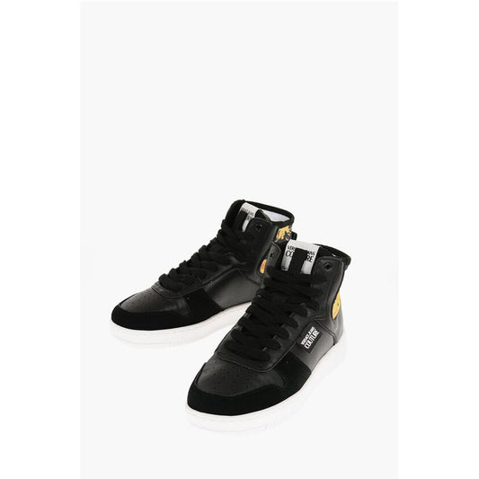 JEANS COUTURE Leather and Fabric MEYSSA High-Top Sneakers wi
