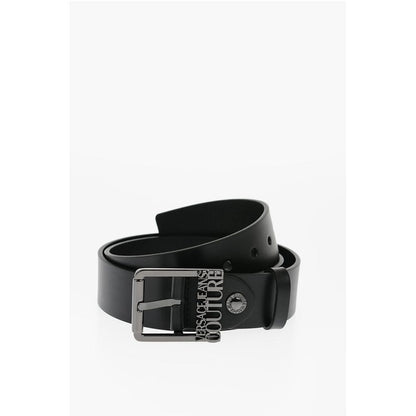 JEANS COUTURE Leather Belt with Logoed Buckle 40mm