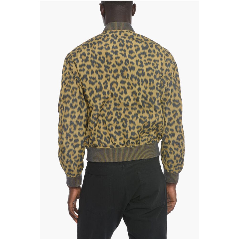 Leopard Printed Bomber Jacket