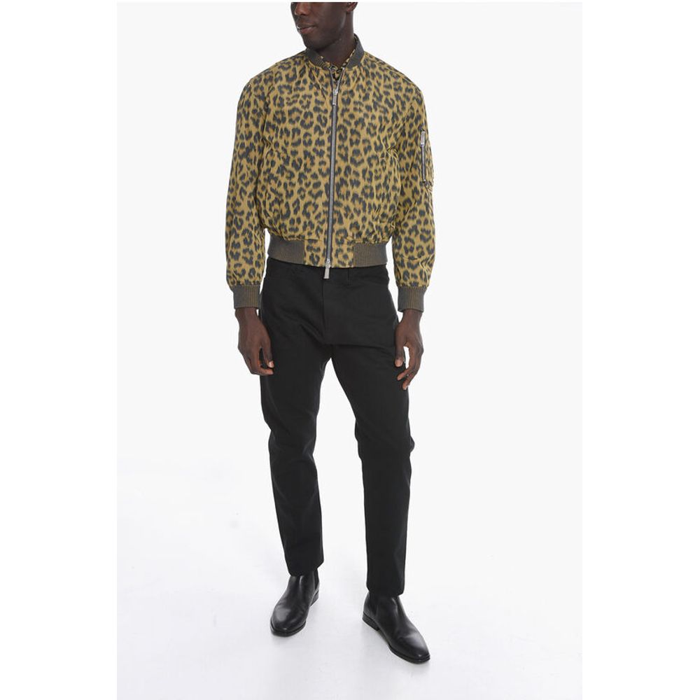 Leopard Printed Bomber Jacket