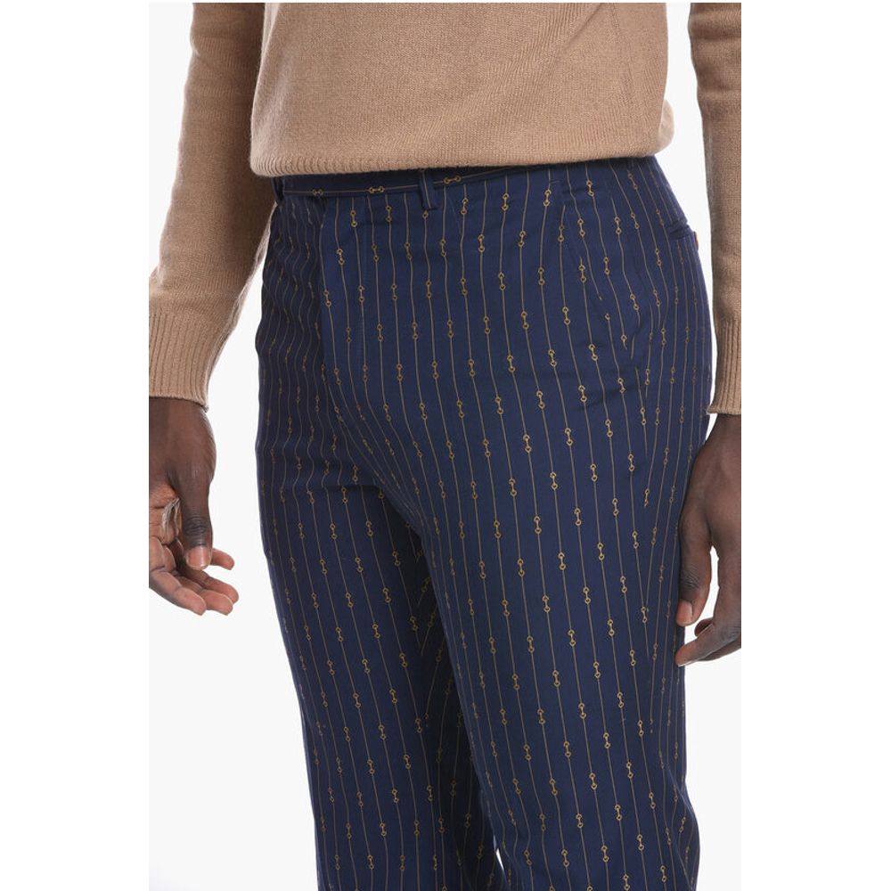 Horsebit Embroidered Pants