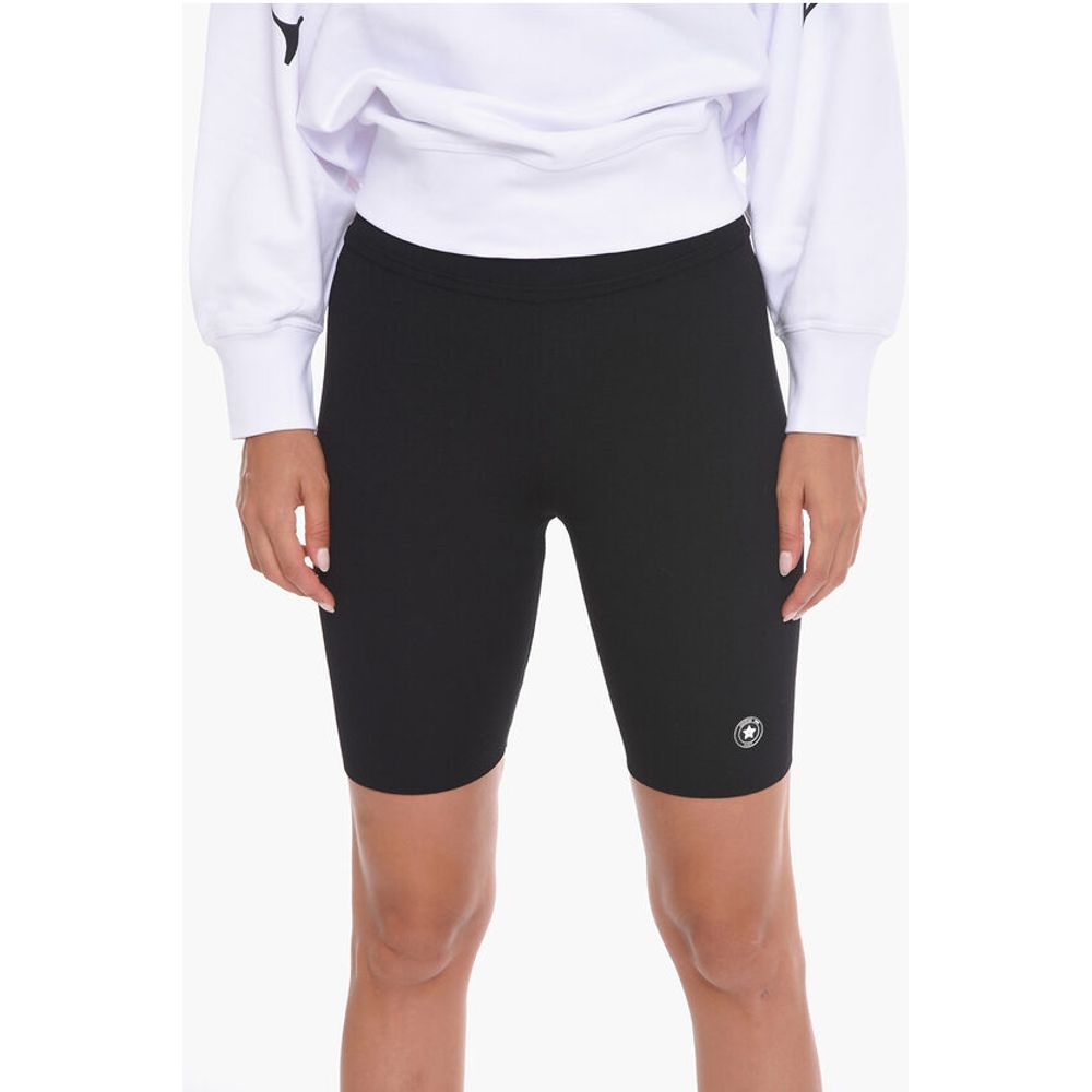 Biker Shorts with Embossed Logo Application