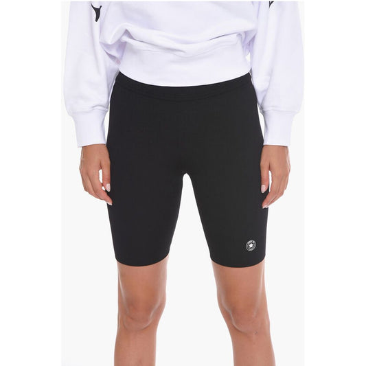Biker Shorts with Embossed Logo Application