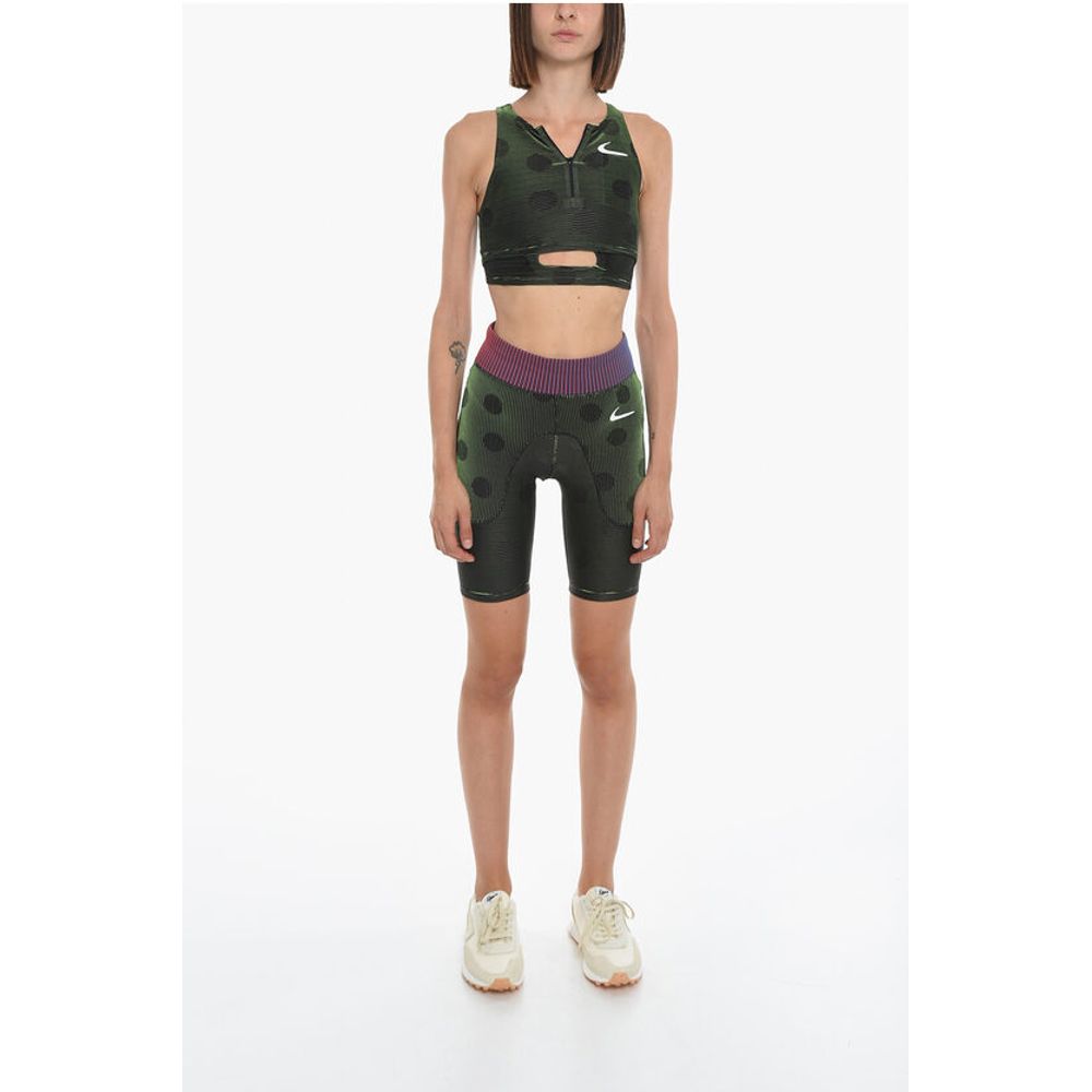 NIKE Double-layered Active Top in Stripe Motif