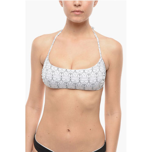 All-Over Iconic Printed Bikini Top