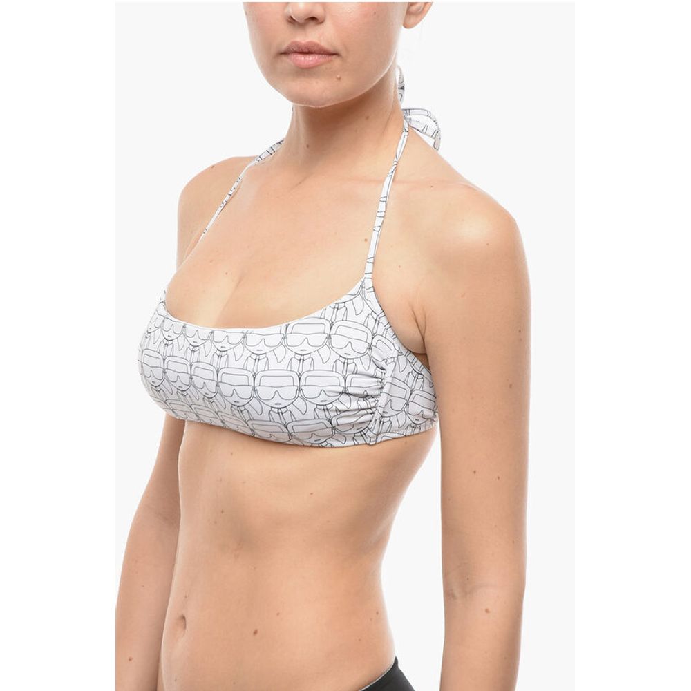 All-Over Iconic Printed Bikini Top