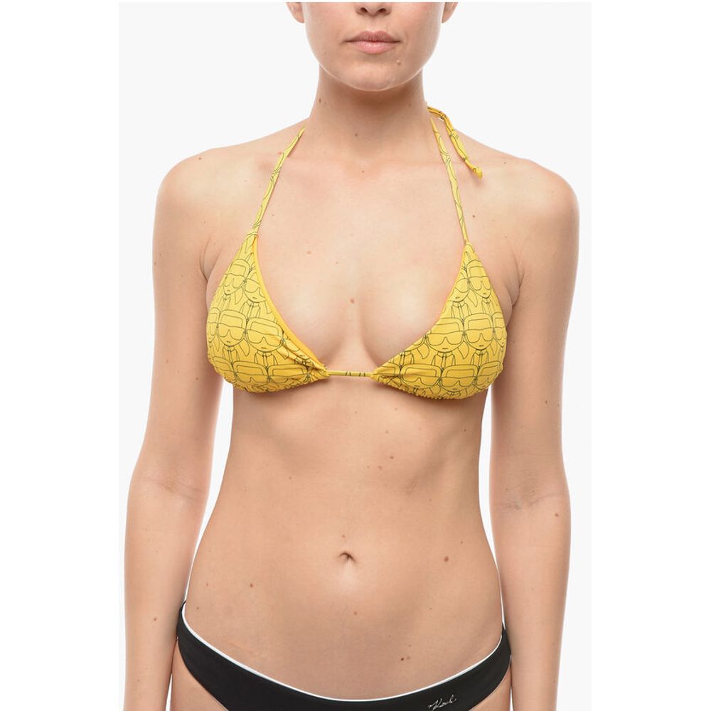 All Over Iconic Printed Triangle Bikini Top
