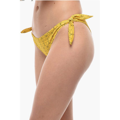 All-Over Iconic Printed Bikini Bottom With Knotted Laces