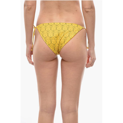All-Over Iconic Printed Bikini Bottom With Knotted Laces