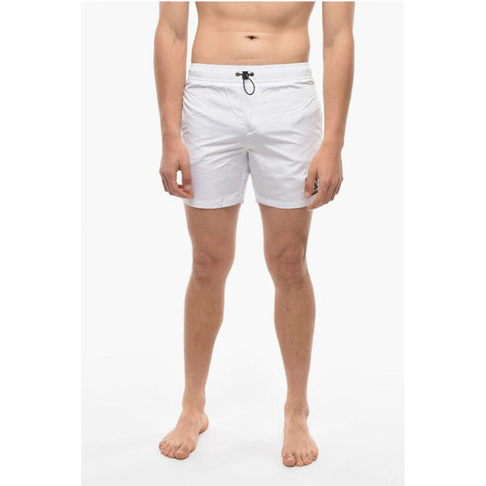 RUE ST-GUILLAUME Solid Color BASIC Swim Shorts with 3 Pocket