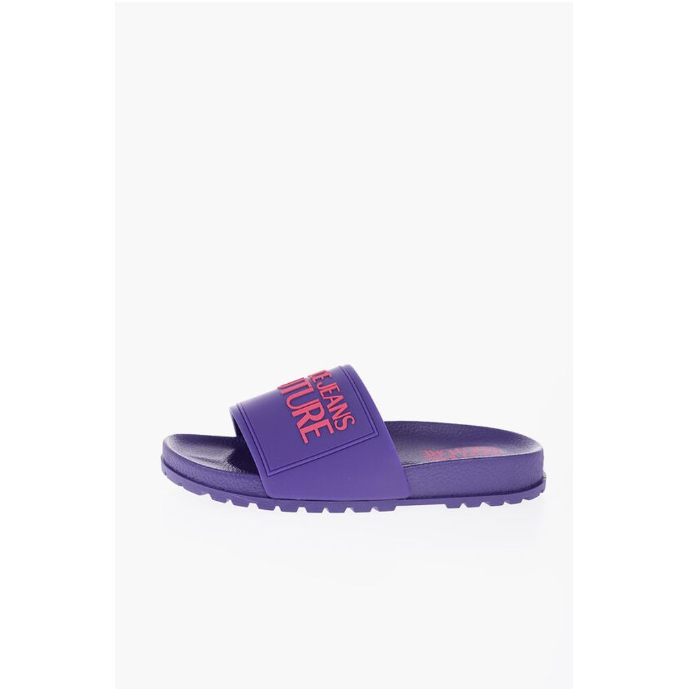 JEANS COUTURE Rubber SHELLY Slides with Embossed Logo