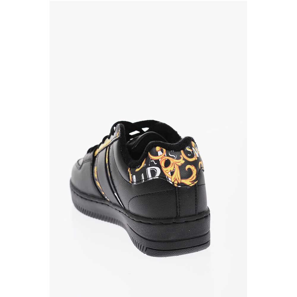 JEANS COUTURE Leather MEYSSA Low-Top Sneakers with Baroque M