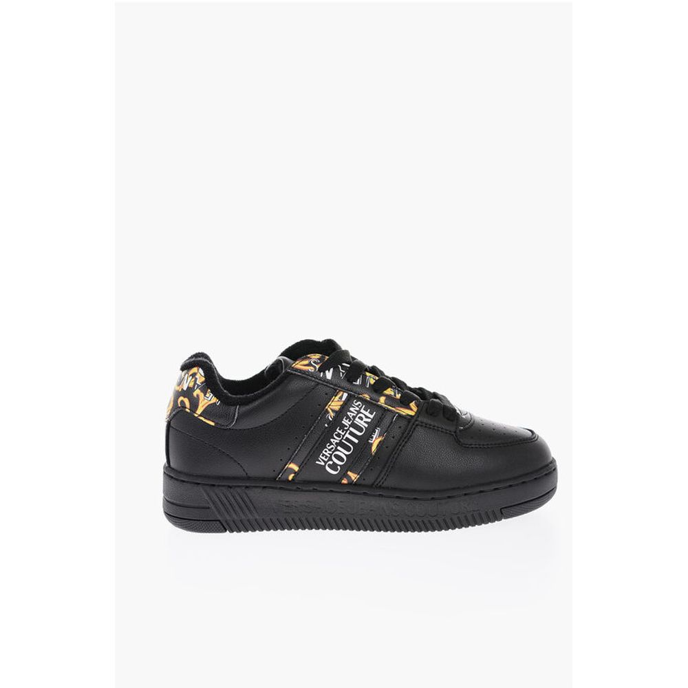 JEANS COUTURE Leather MEYSSA Low-Top Sneakers with Baroque M