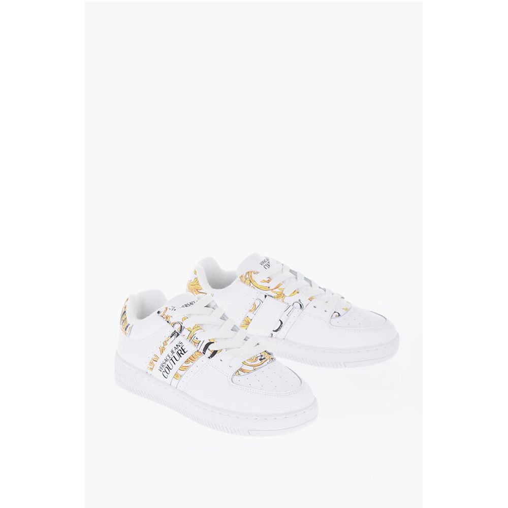 JEANS COUTURE Leather MEYSSA Low-Top Sneakers with Baroque M
