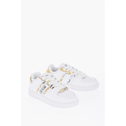 JEANS COUTURE Leather MEYSSA Low-Top Sneakers with Baroque M