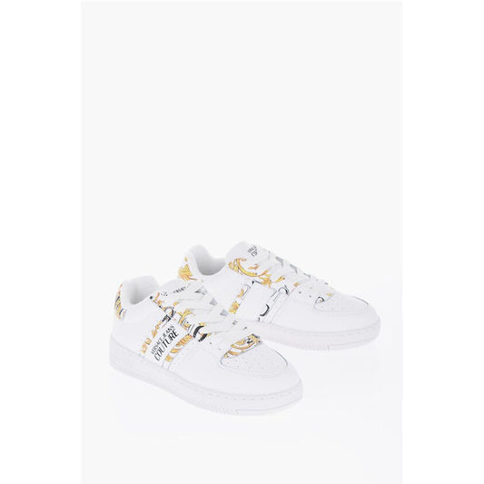 JEANS COUTURE Leather MEYSSA Low-Top Sneakers with Baroque M