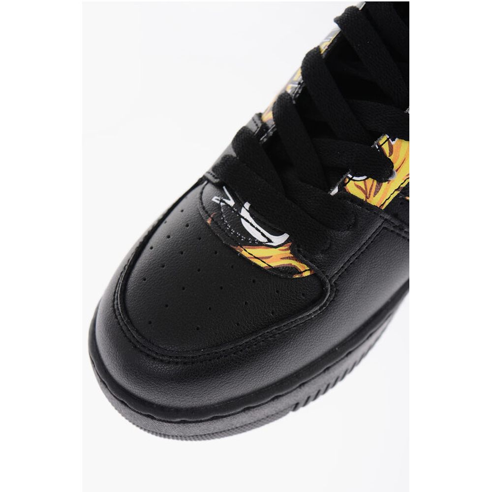 JEANS COUTURE Leather MEYSSA Low-Top Sneakers with Baroque M