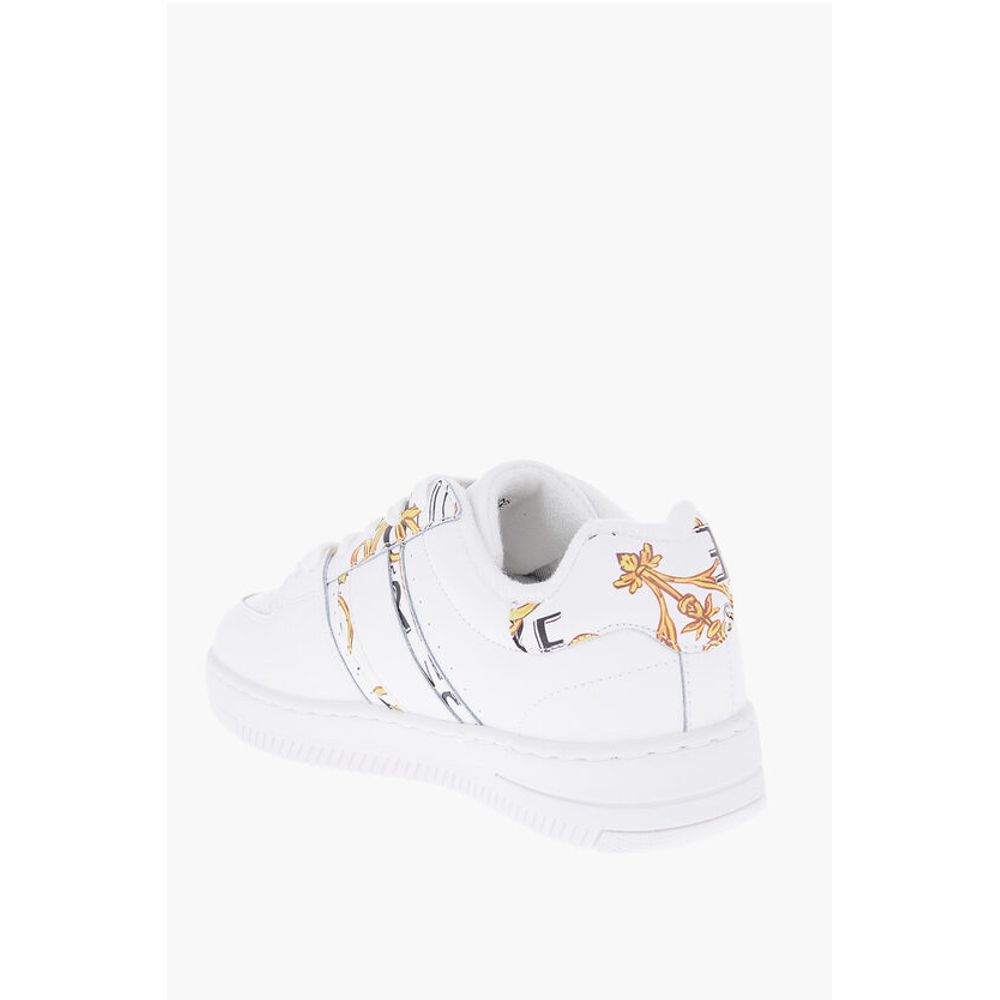 JEANS COUTURE Leather MEYSSA Low-Top Sneakers with Baroque M