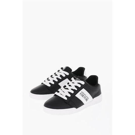 JEANS COUTURE Two-Tone Leather BROOKLYN Low-Top Sneakers wit