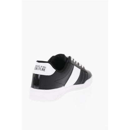 JEANS COUTURE Two-Tone Leather BROOKLYN Low-Top Sneakers wit