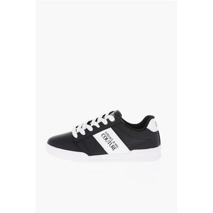 JEANS COUTURE Two-Tone Leather BROOKLYN Low-Top Sneakers wit