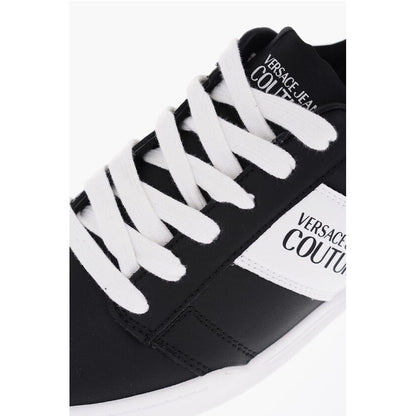 JEANS COUTURE Two-Tone Leather BROOKLYN Low-Top Sneakers wit