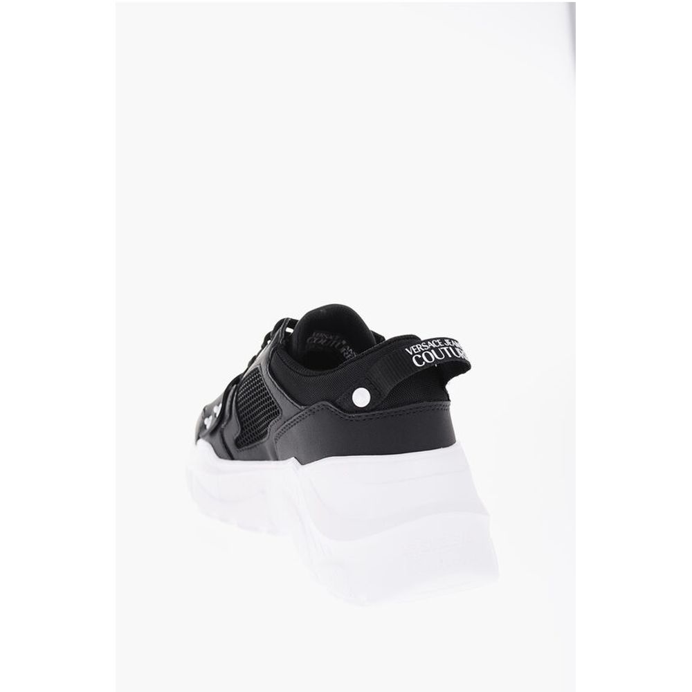 JEANS COUTURE Leather and Fabric SPEEDTRACK Sneakers with Me