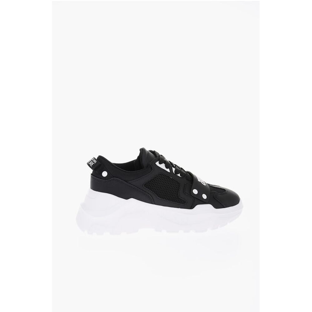 JEANS COUTURE Leather and Fabric SPEEDTRACK Sneakers with Me