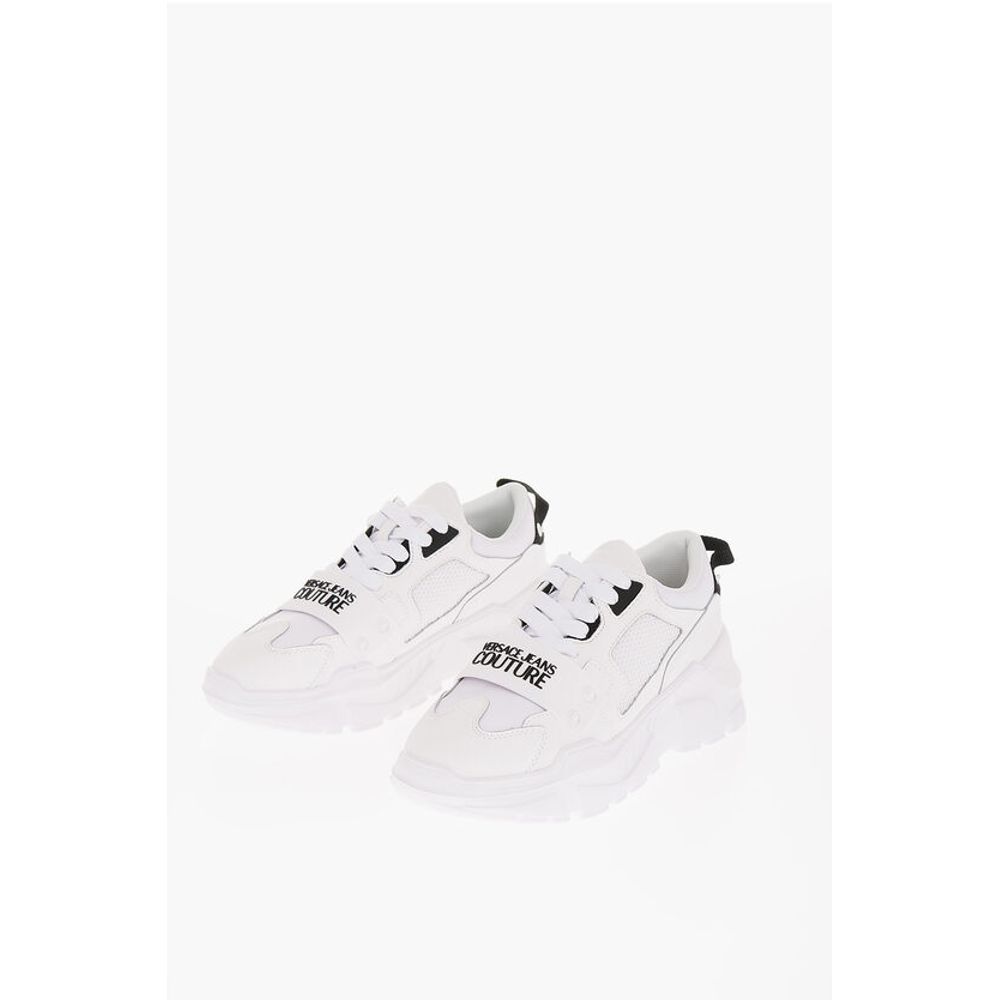 JEANS COUTURE Leather and Fabric SPEEDTRACK Sneakers with Me