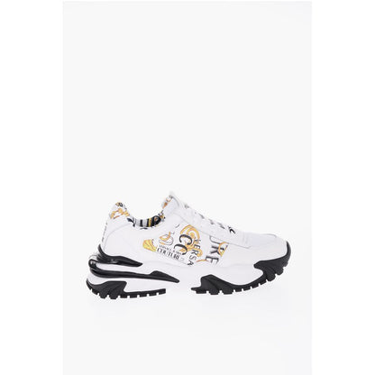 JEANS COUTURE Leather Sneakers with Baroque Detail 6cm