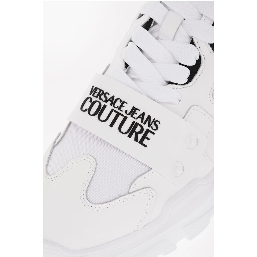 JEANS COUTURE Leather and Fabric SPEEDTRACK Sneakers with Me