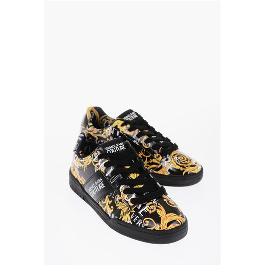 JEANS COUTURE Baroque Motif Patent Leather BROOKLYN Low-Top