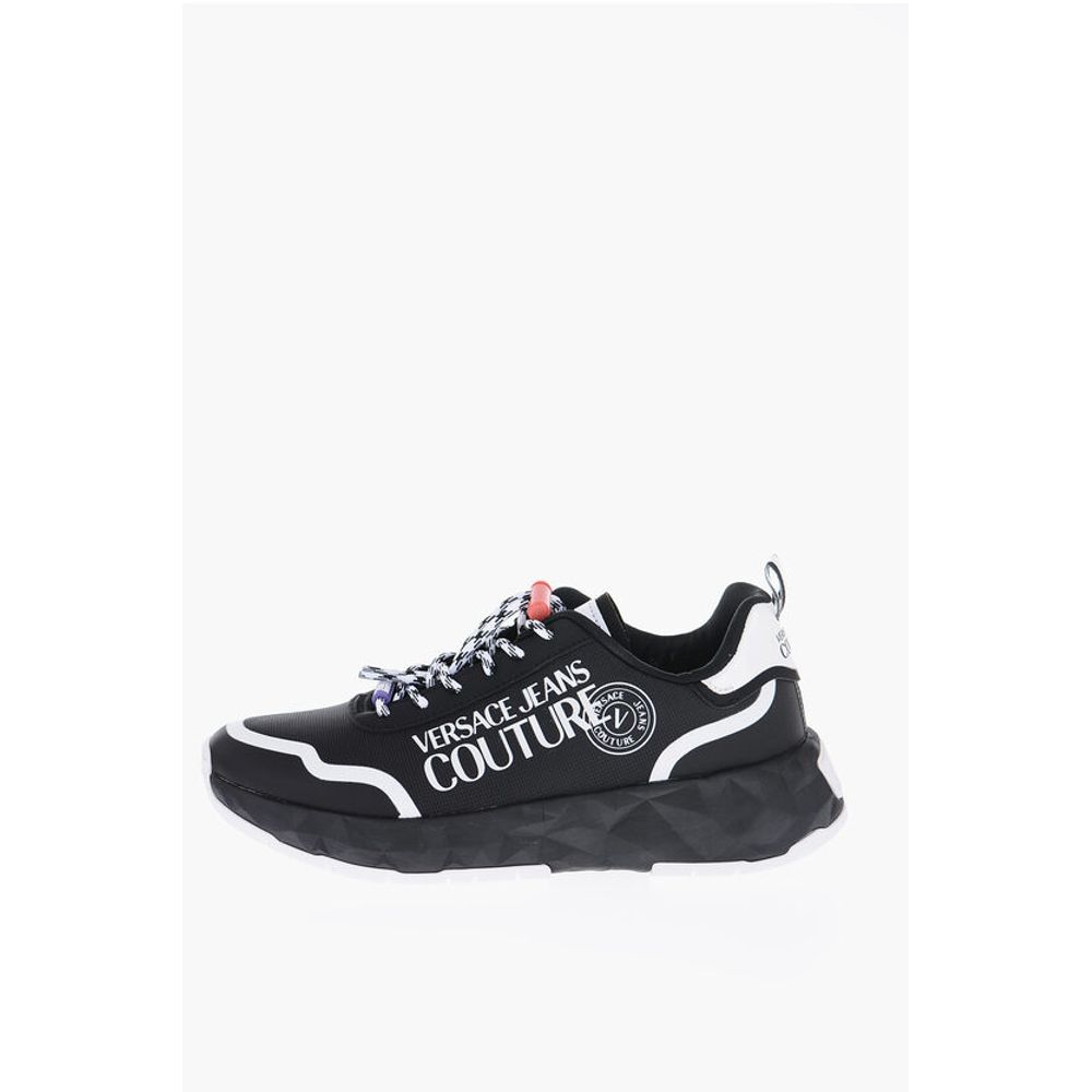 JEANS COUTURE Fabric ATOM Sneakers with Printed Contrasting