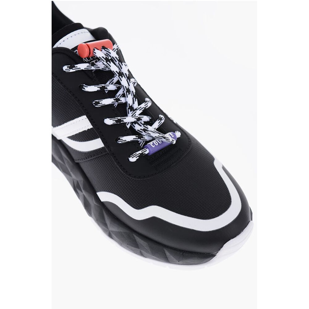 JEANS COUTURE Fabric ATOM Sneakers with Printed Contrasting