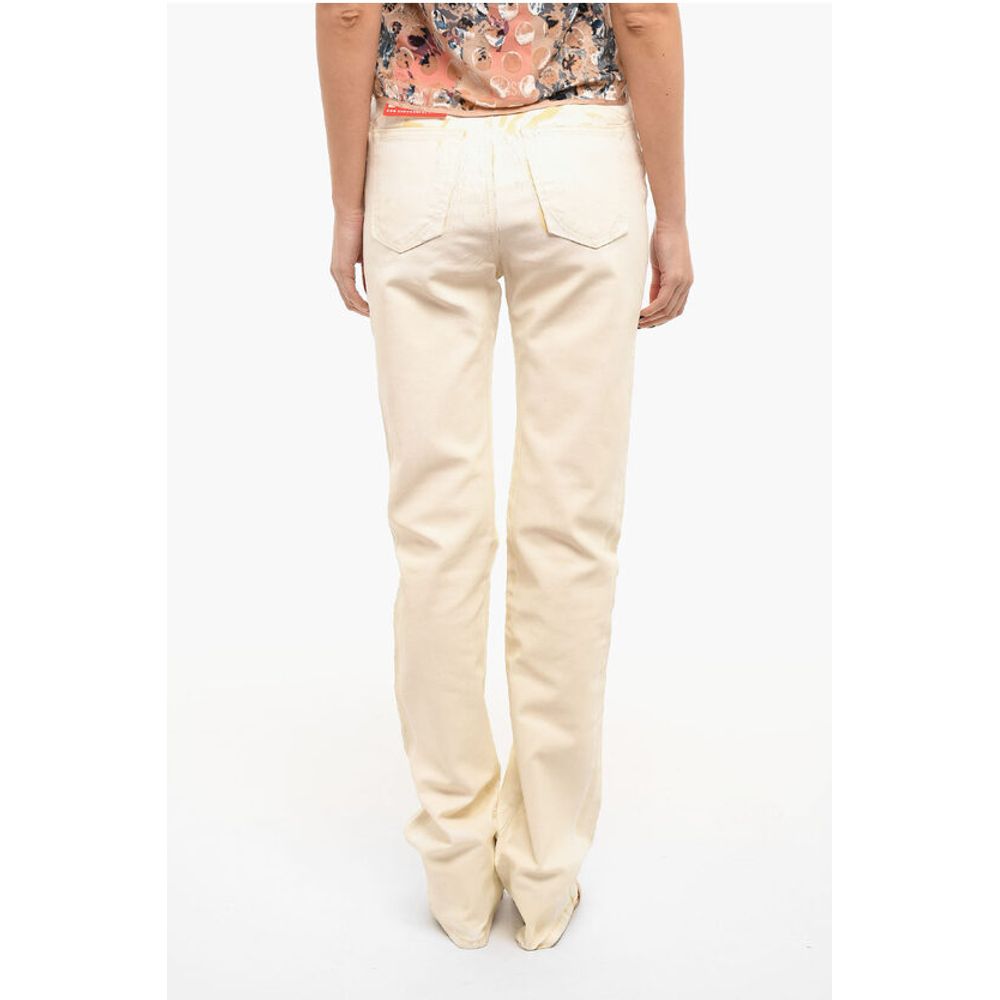 Coated-denim D-LYA Slim-fitting Jeans with High Waist
