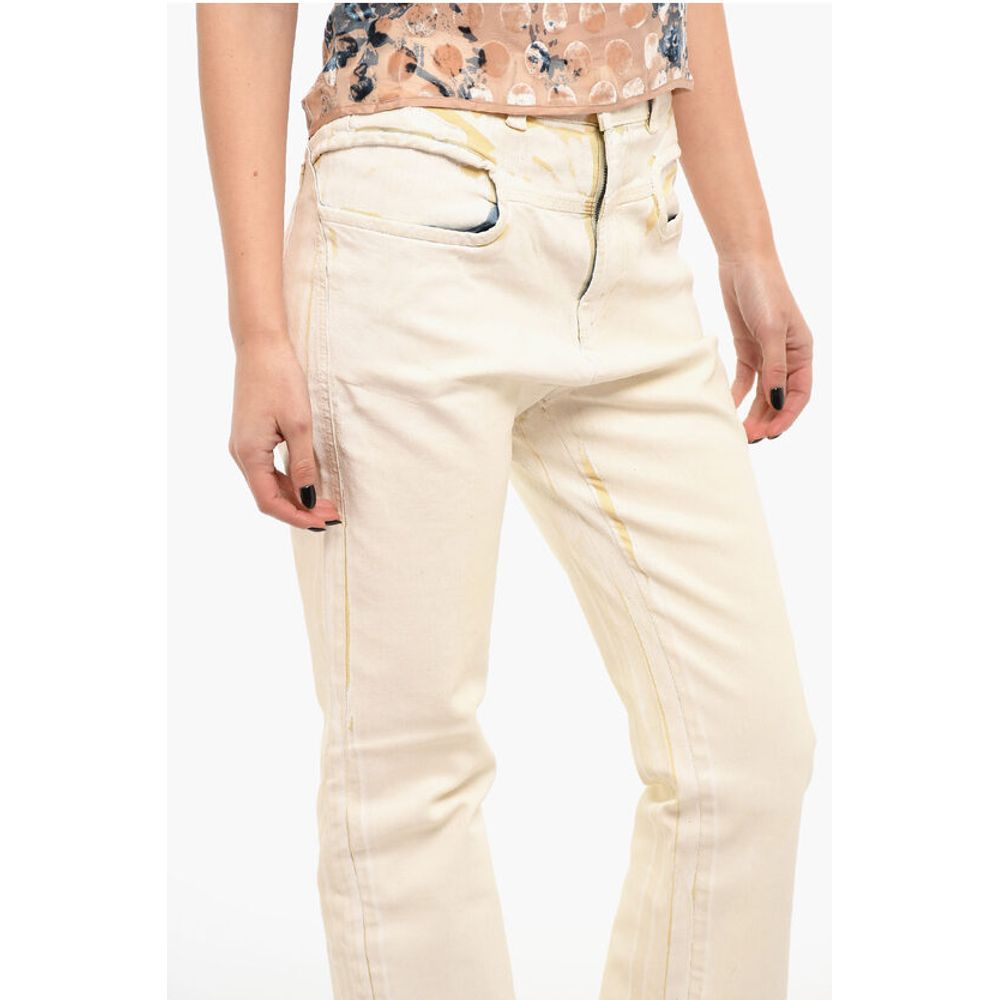 Coated-denim D-LYA Slim-fitting Jeans with High Waist