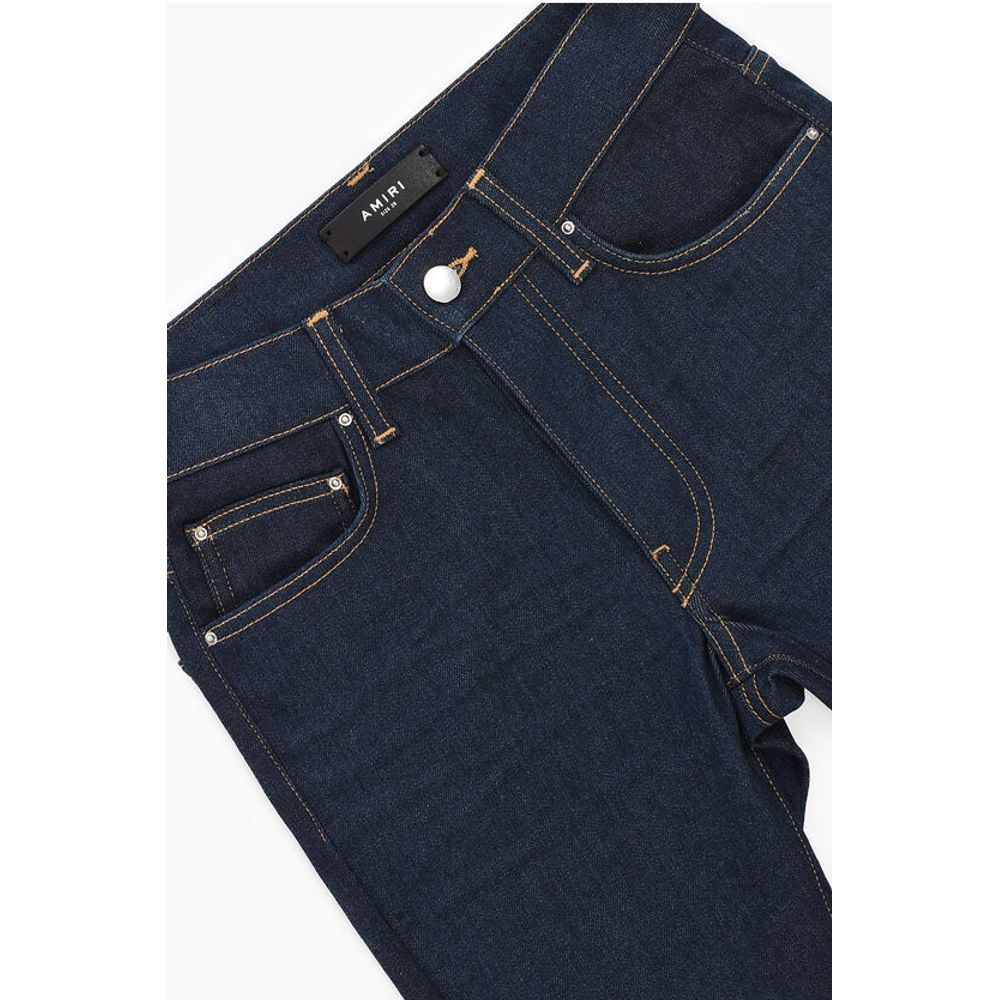 Skinny Denims with Visible Stitching and Back Logo Patch 13c