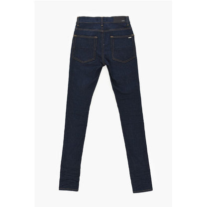Skinny Denims with Visible Stitching and Back Logo Patch 13c