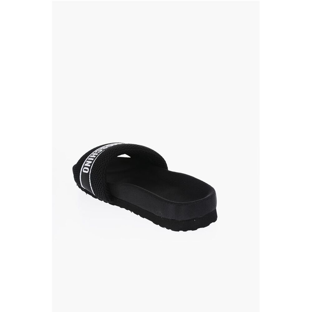 LOVE Solid Color Fabric Slides with Embroidered Logo