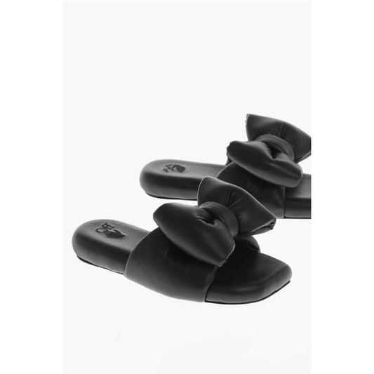 Padded Leather Bow Sliders