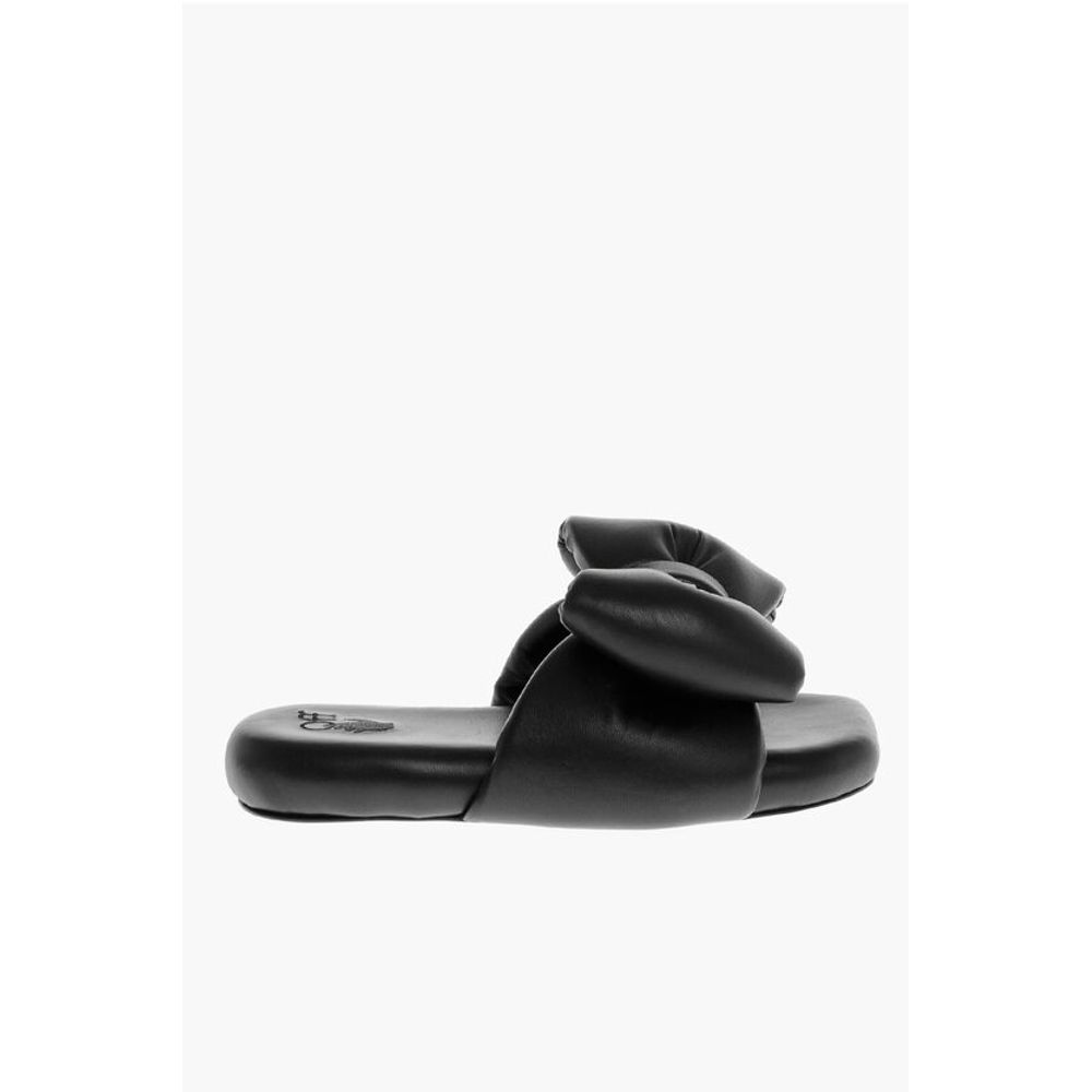 Padded Leather Bow Sliders