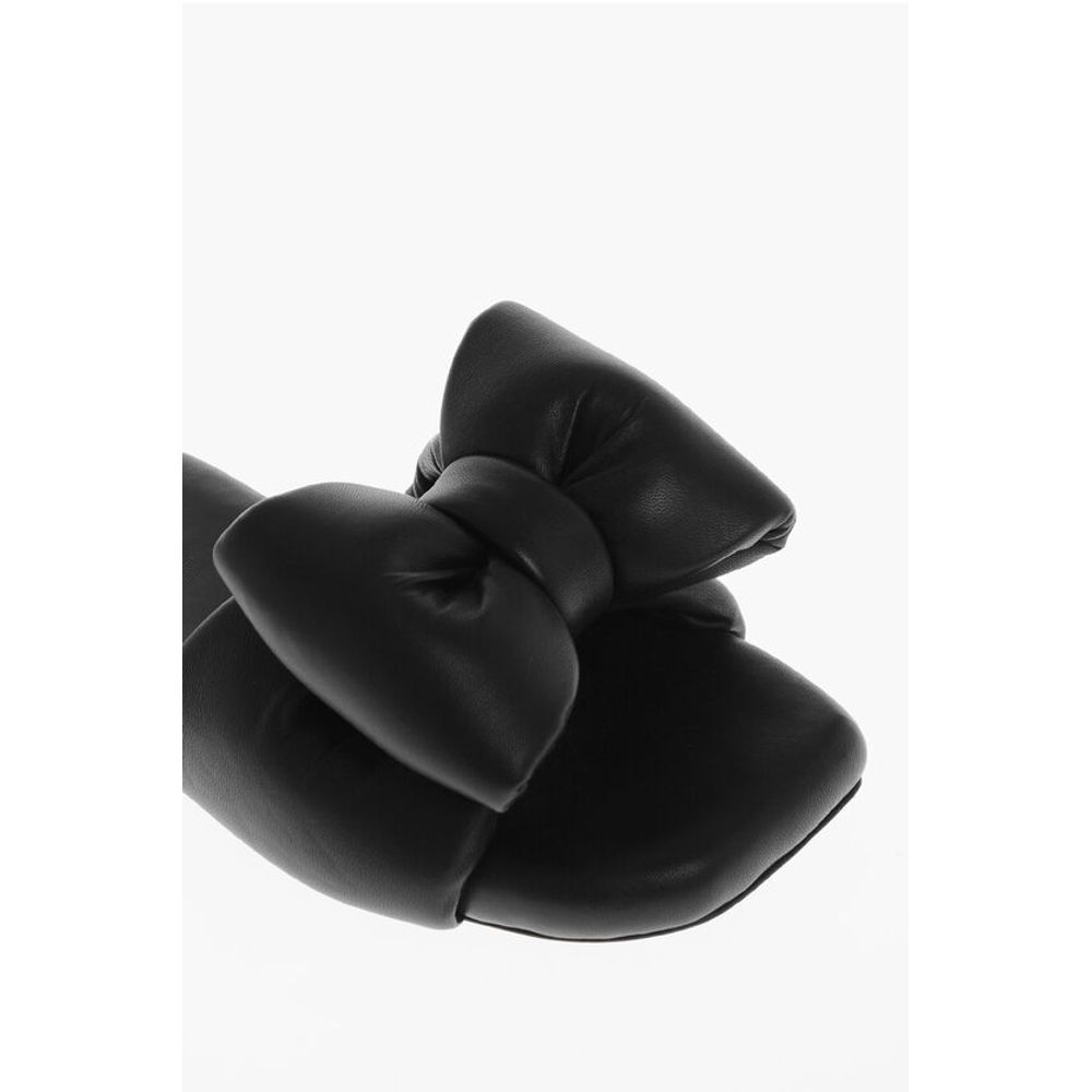 Padded Leather Bow Sliders