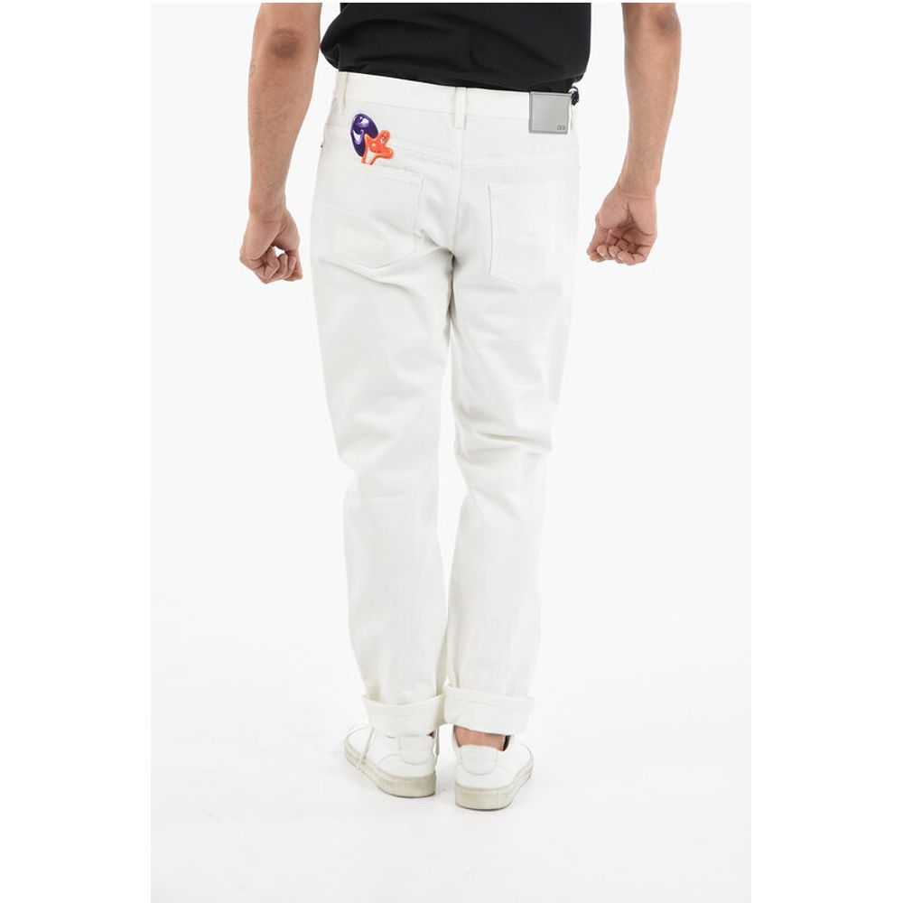 Slim Fit Jeans with Patches 17cm
