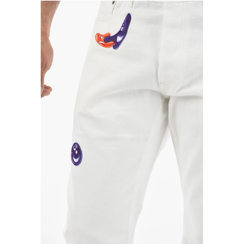 Slim Fit Jeans with Patches 17cm